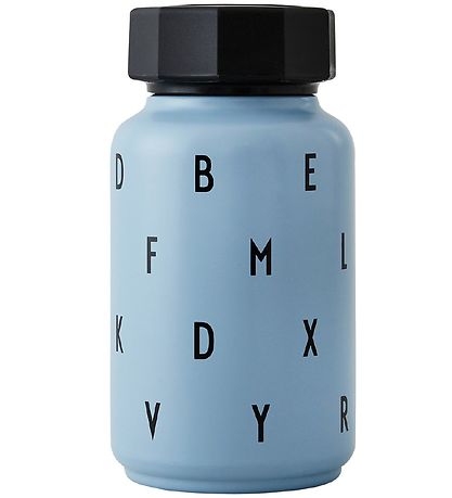 Design Letters Thermoflasche m. Strohhalme - 330 ml - Blau