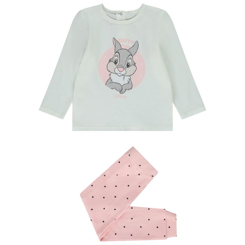 Set pyjama 2 pièces en jersey Panpan Disney pour bébé fille - Ecru