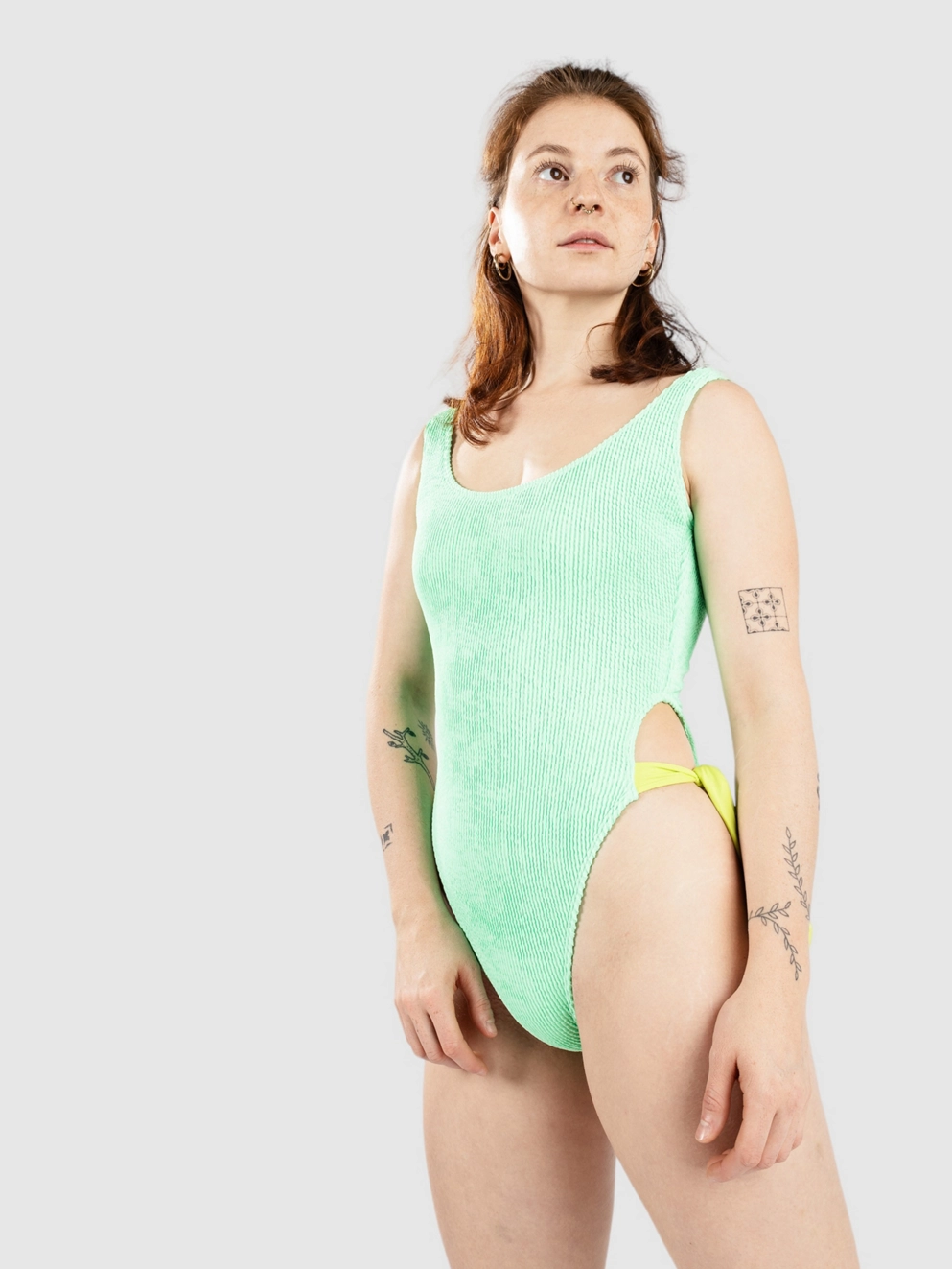 Hurley Solid Scrunch Moderate Swimsuit seafoam