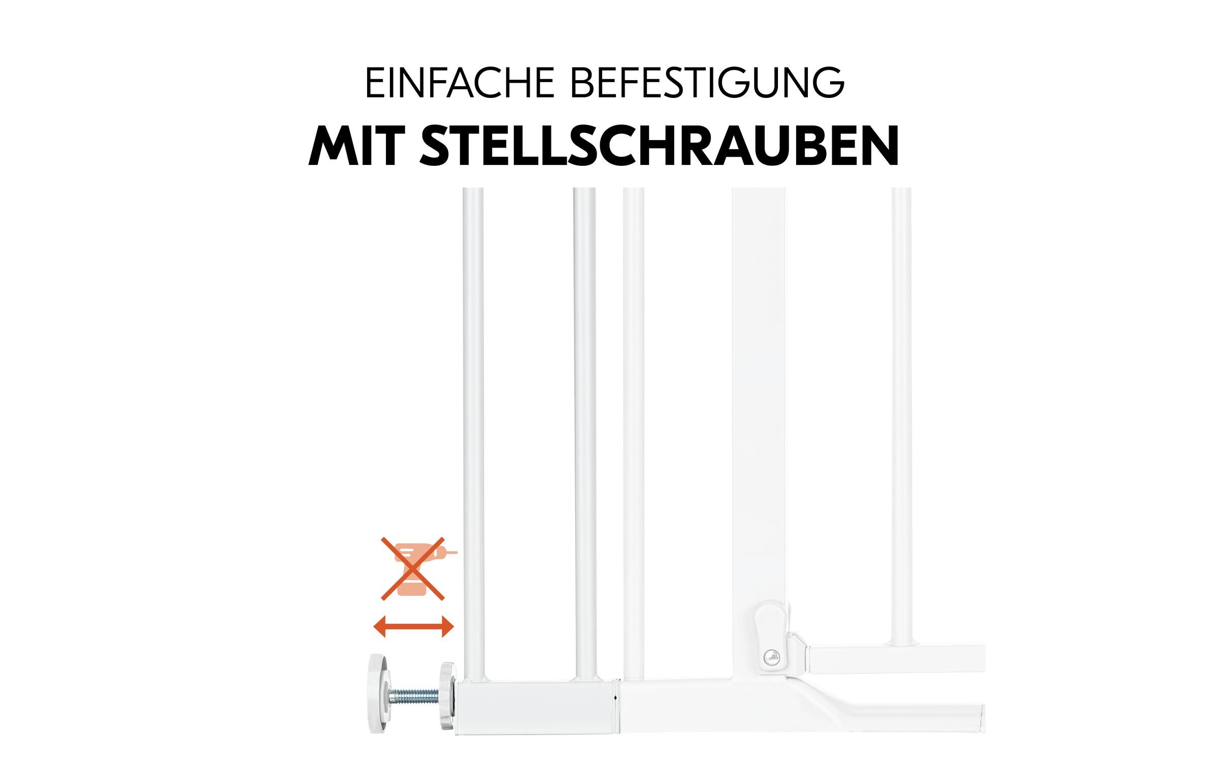 Verlängerung Türschutzgitter 9 cm WeissSafety Gate Extension für gängige Hauck Schutzgitter