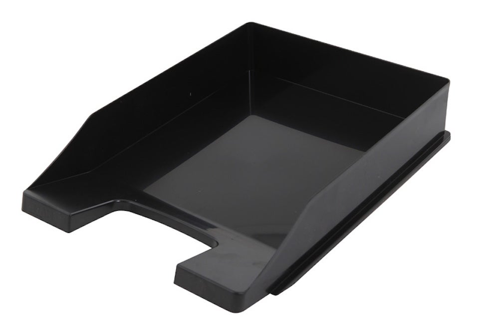 PROREGAL Stapelbare brievenbak van kunststof HxBxD 6,5 x 25,5 x 34,8 cm Tot DIN A4-formaat 10 stuks Zwart