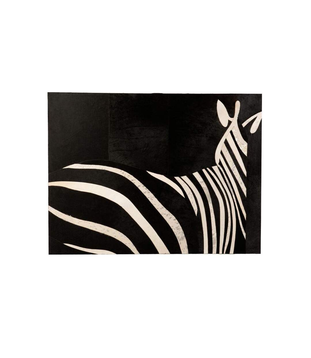 Paris Prix - Tableau Déco zèbre 90x120cm Noir & Blanc