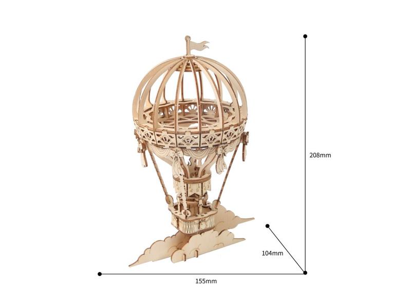 RoboTime Bausatz Heissluftballon Heissluftballon 3D Puzzle aus Holz