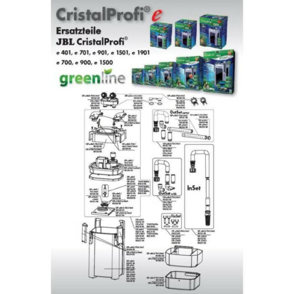 Jbl filtre extérieur cristalprofi e702 greenline pour aquarium de 60 a 200 litres