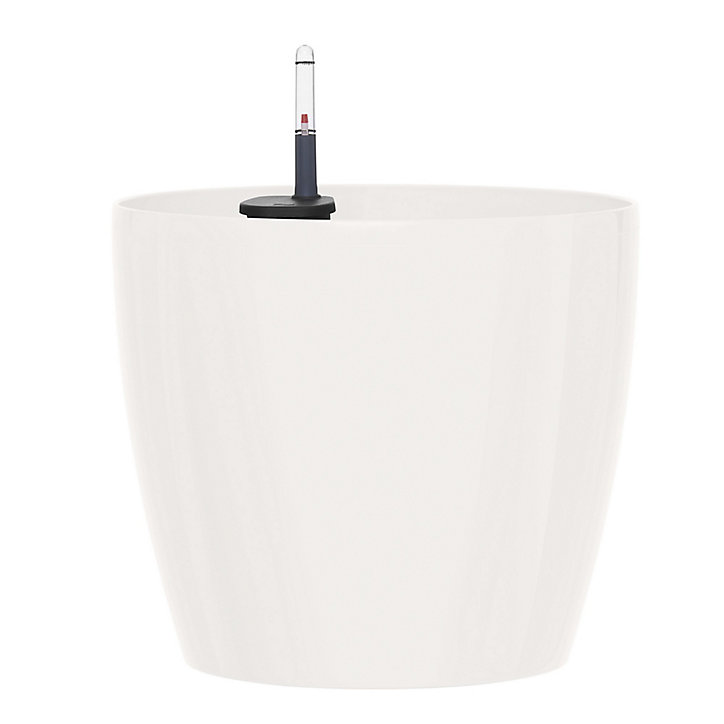 Pot rond Poetic Casa Brillant 36 blanc ø36 x h.32 cm