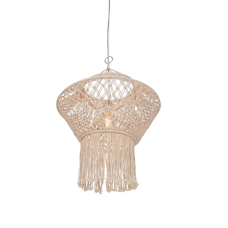 Landelijke hanglamp macramé 90 cm - Macra