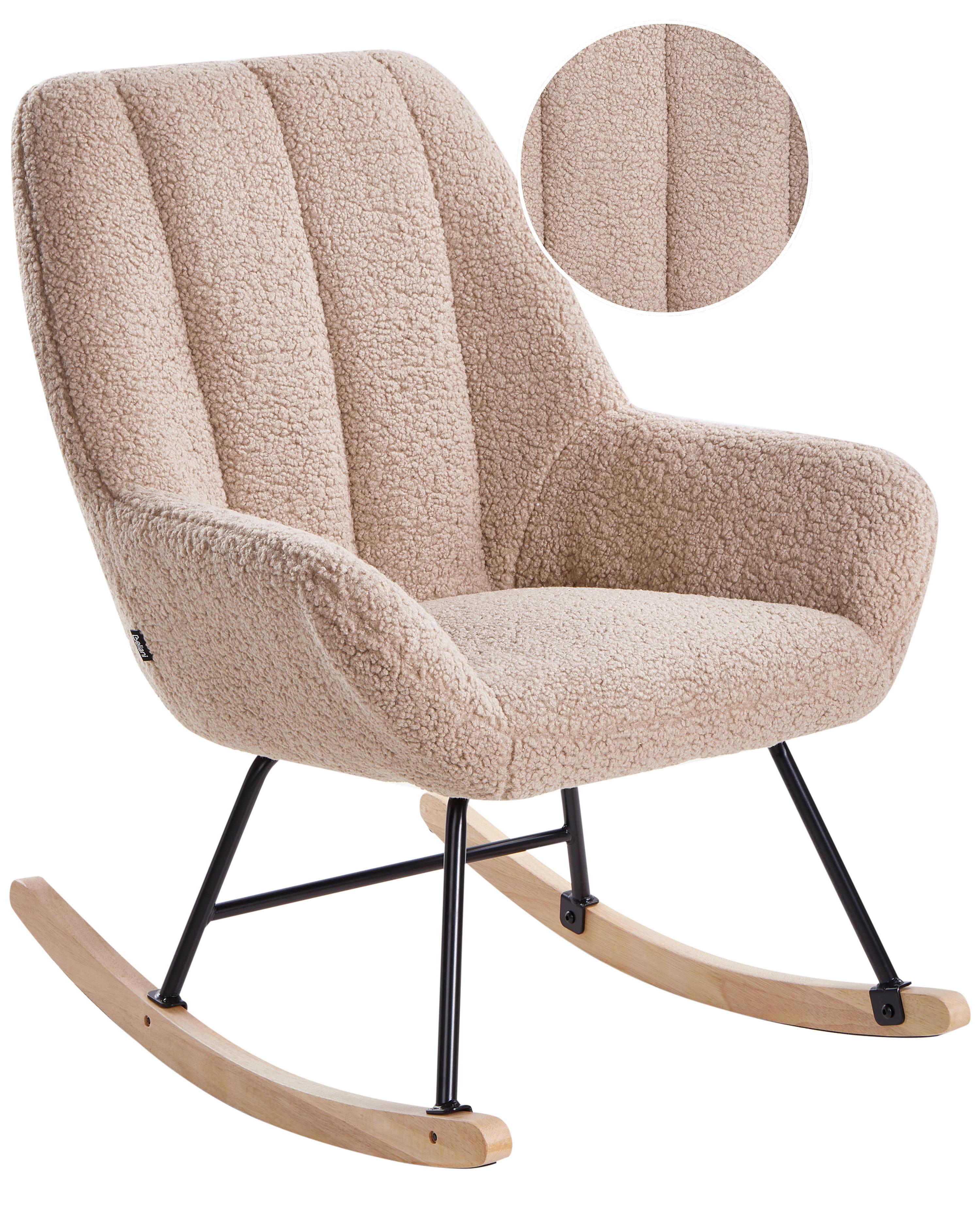 Schommelstoel KINNO Bouclé Beige