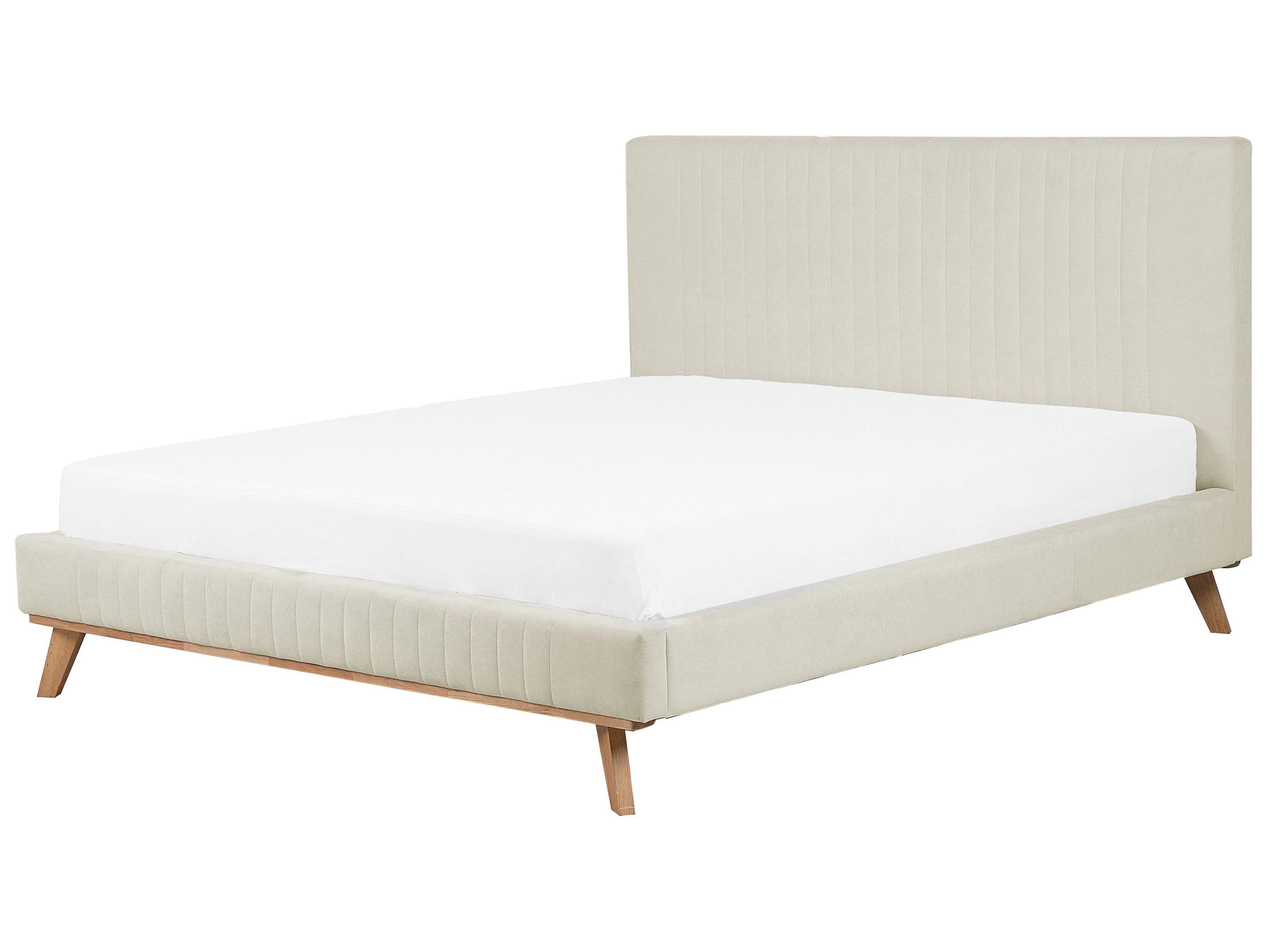 Bed Chenille TALENCE 180 x 200 cm Lichtbeige