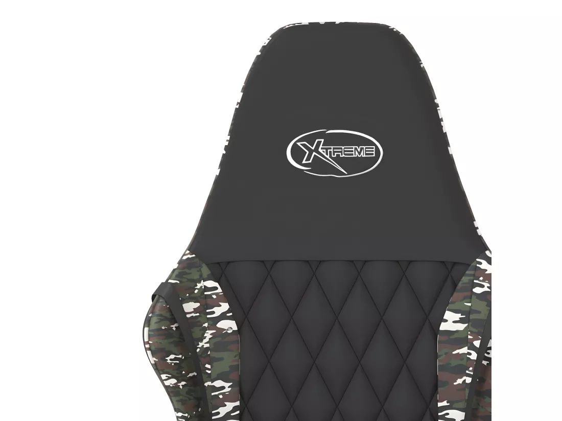 Chaise de jeu Noir et camouflage Similicuir