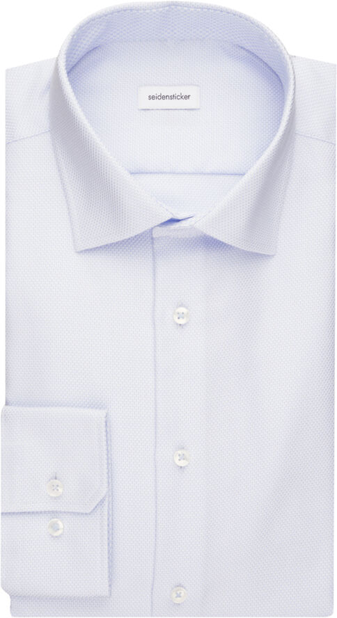 Seidensticker Business Shirt Slim Long sleeve Kent-Collar Small pattern Blue