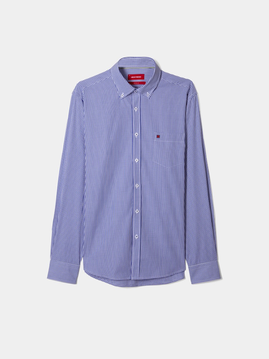 Camisa aos quadrados regular fit