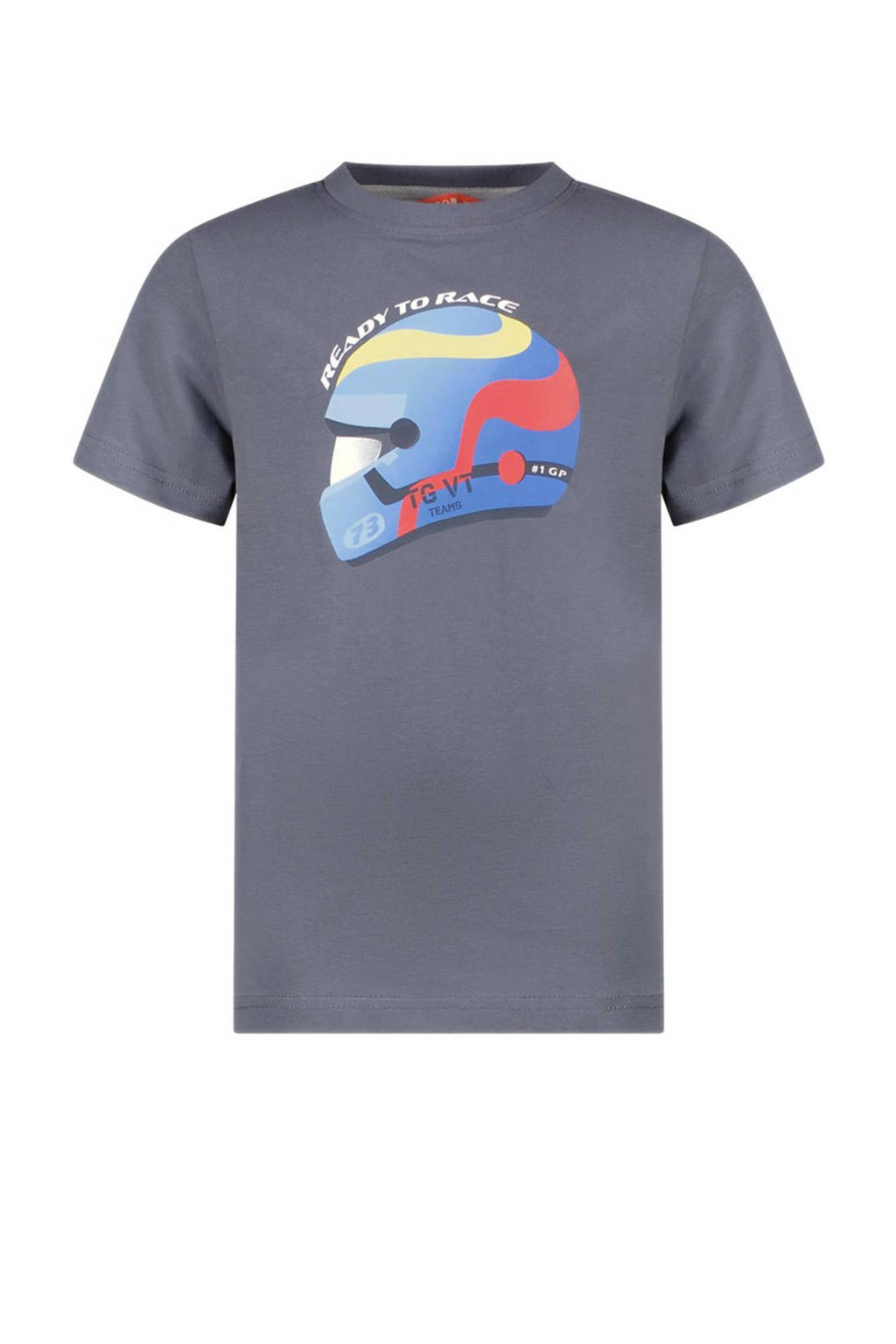 TYGO & vito T-shirt Wessel met printopdruk staalgrijs