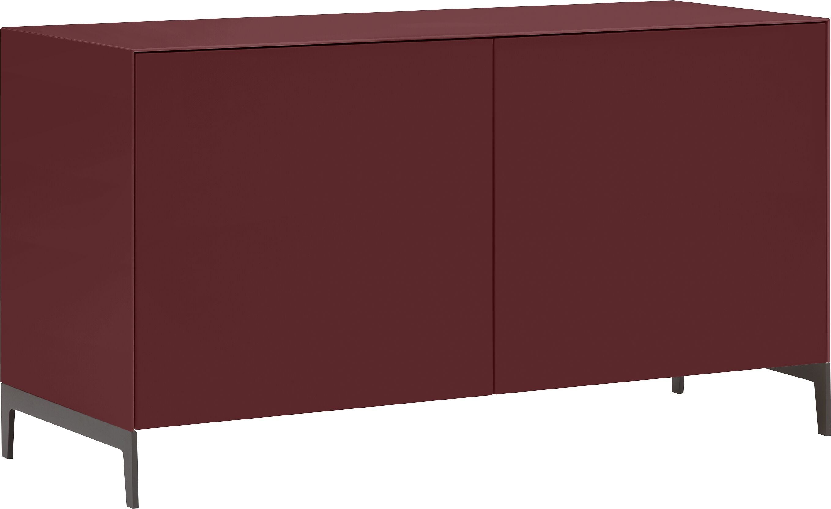 LUX Sideboard - Dunkelrot / B: 120.0 cm x T: 46.0 cm x H: 68.0 cm