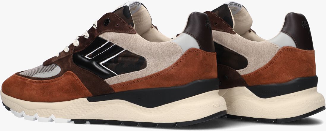 bruine floris van bommel lage sneakers sfm-10154 de treener