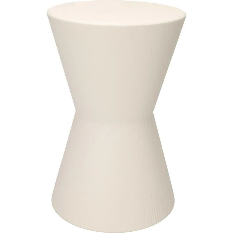 Home & Styling Bijzettafeltje - wit - D29x H45 cm - Zink