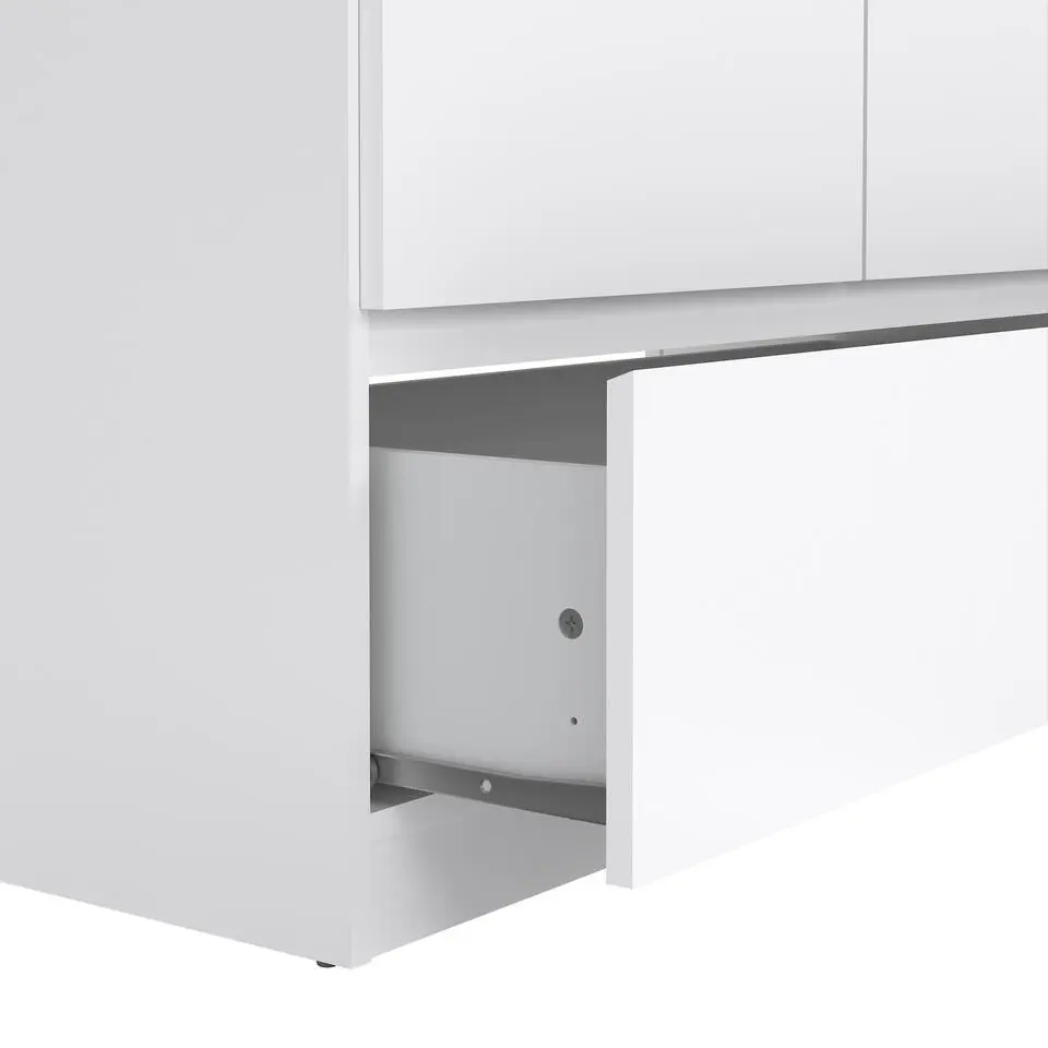 Kledingkast Naia 2-deurs - hoogglans wit - 50x99x201 cm