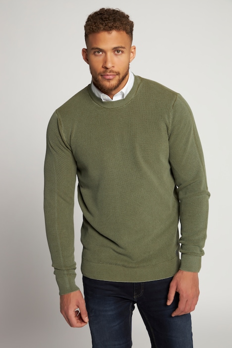 Pullover, Strukturstrick, Vintage Look, Rundhals