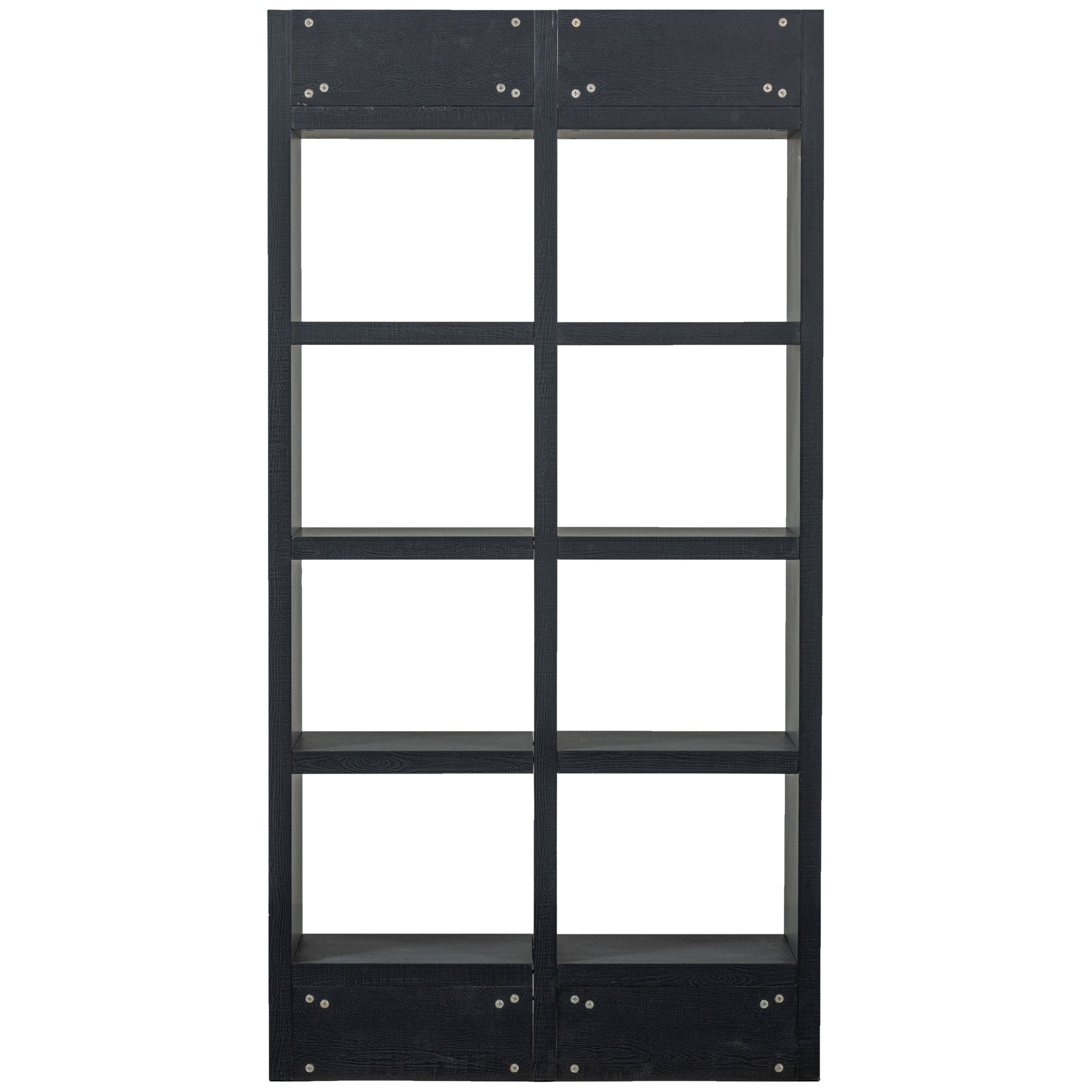 WOOOD Timo Open Kast - MDF - Donkerbruin - 195x100x40