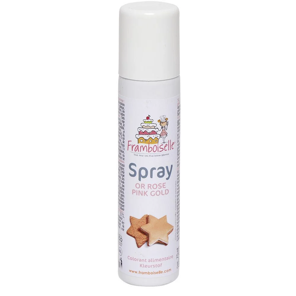 Colorant alimentaire spray rose doré 75 ml