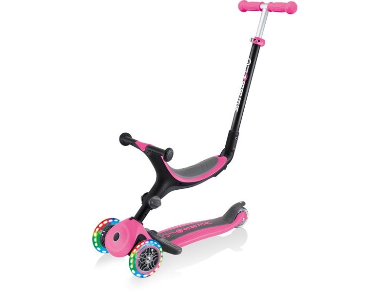 GLOBBER Kinder-Laufrad GO UP Pink Laufrad und Einstiegs Scooter für Kinder von 1 bis 4 Jahre