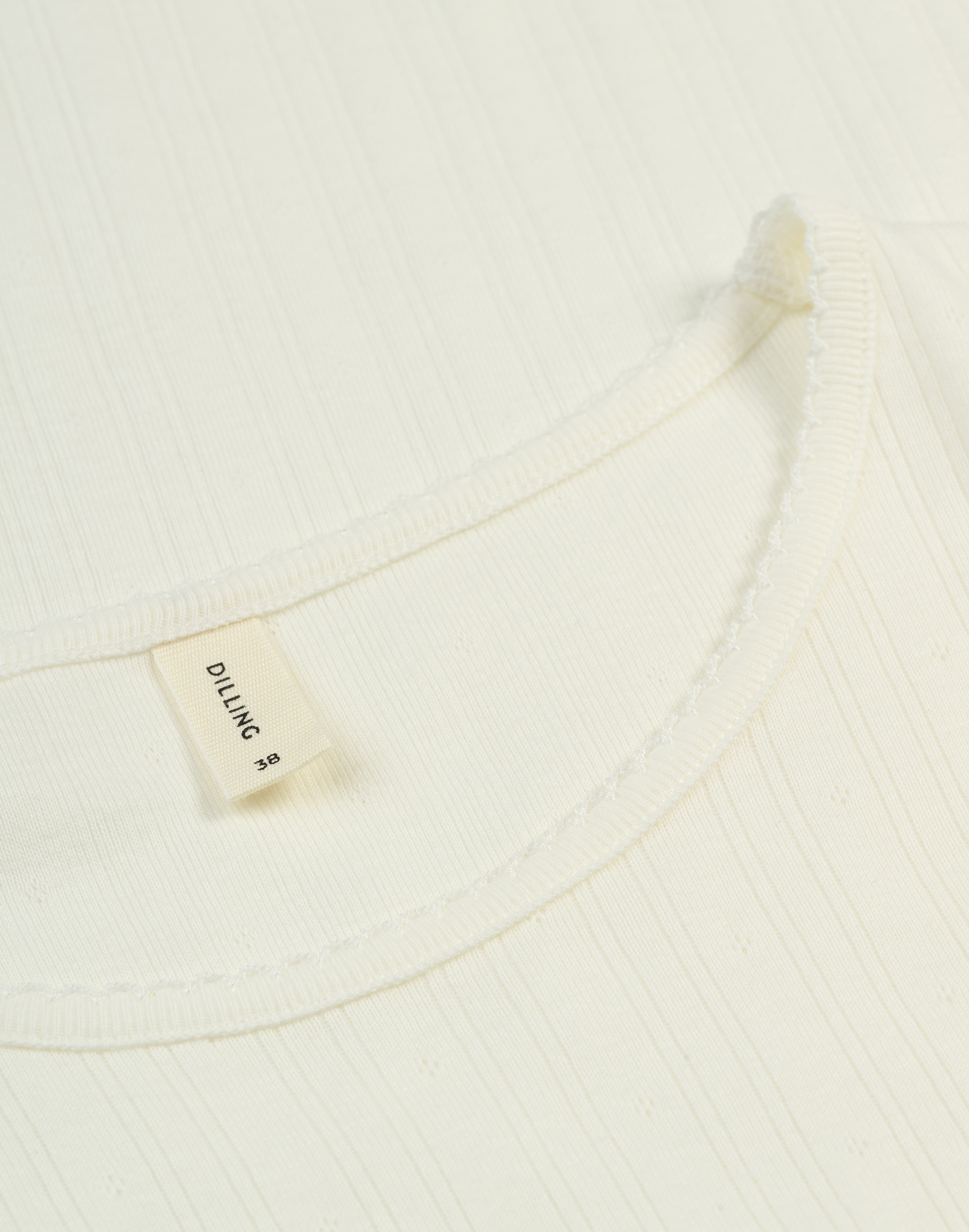 Pointelle T-shirt van katoen voor dames