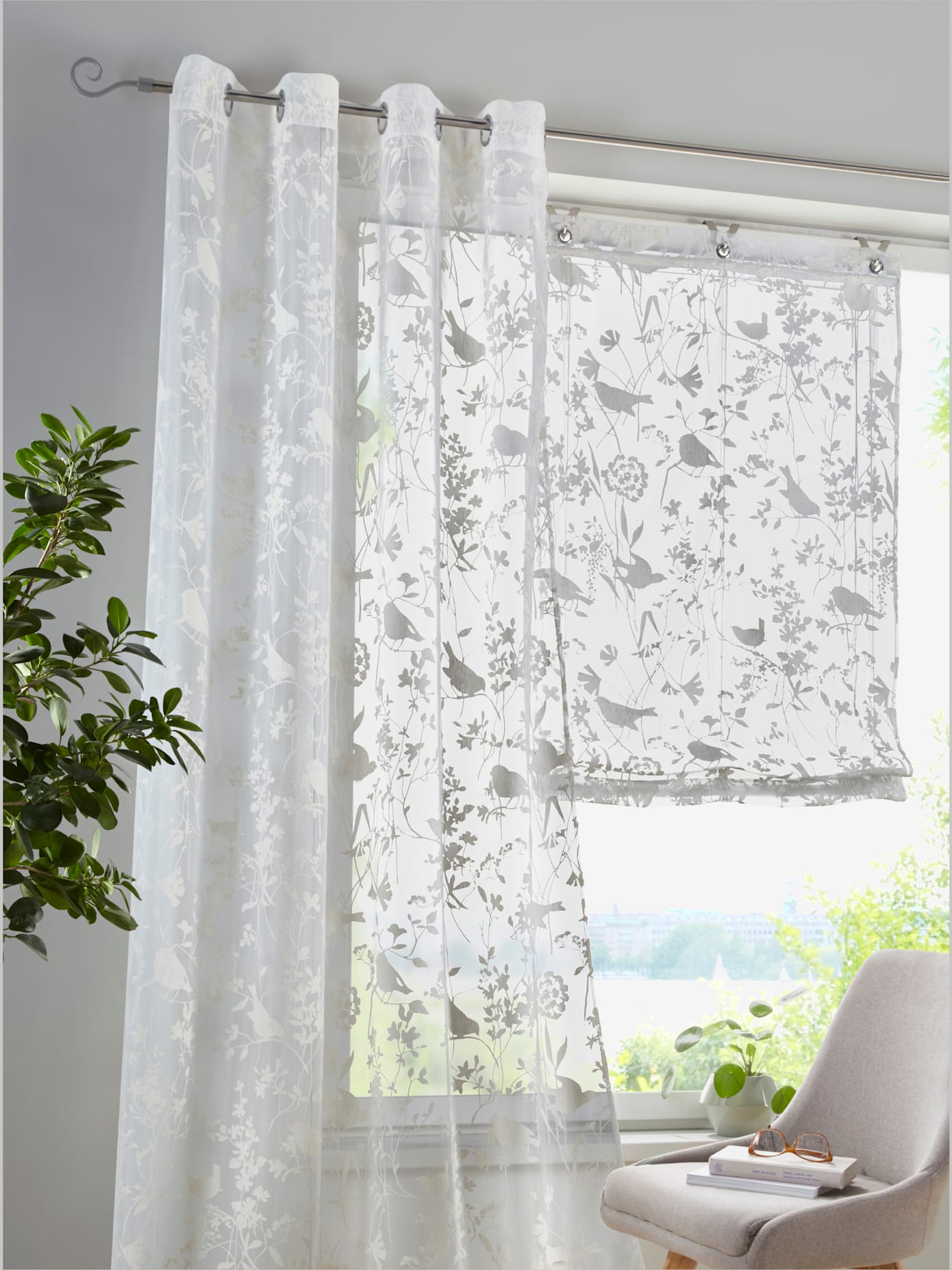 Store décoratif matière transparente