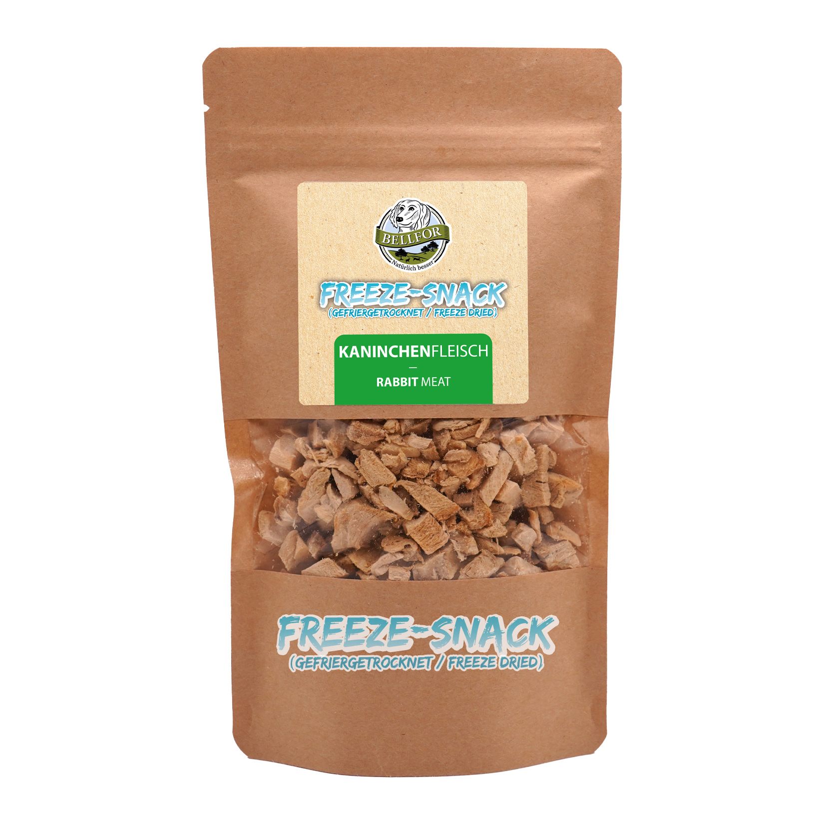 Bellfor Gesunder Freeze-Snack für Hunde - Kaninchenfleisch (gefriergetrocknet)