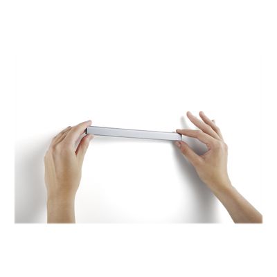 Durable Durafix - 5 Barres d'affichage adhésives 210 mm - argent métallisé - pour documents A4 portrait ou A5 paysage