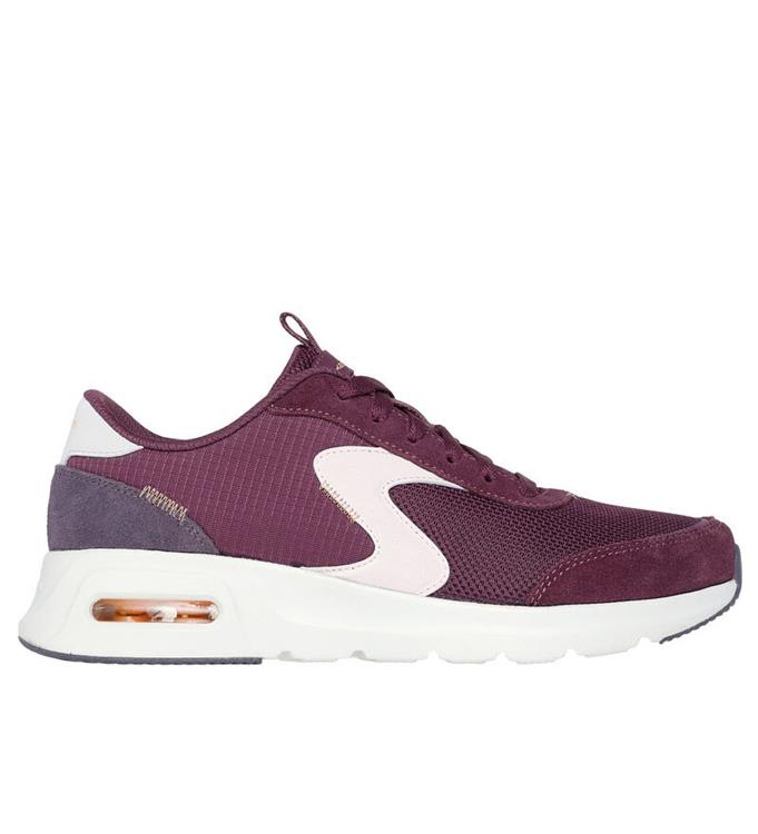 SKECH-AIR COURT AIR WAVE Burgundy-Suede-Mesh-Multi-Trim