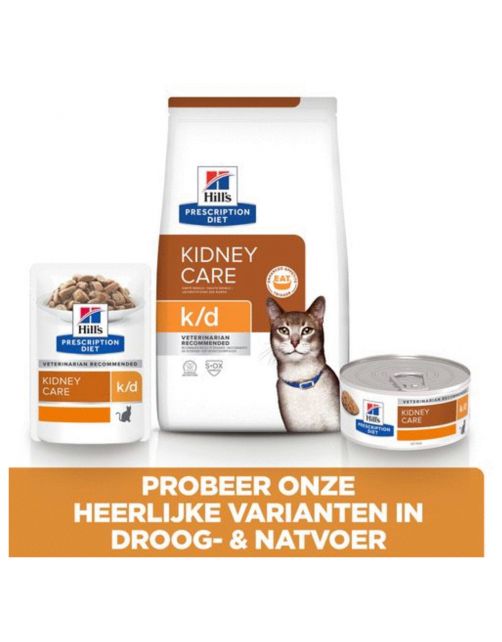 Hill's Prescription Diet K\/D Kidney Care Maaltijdzakjes - Kattenvoer - Kip 12x85 g