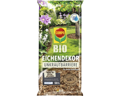 Eiken decor en onkruidbarrière COMPO BIO 50 L
