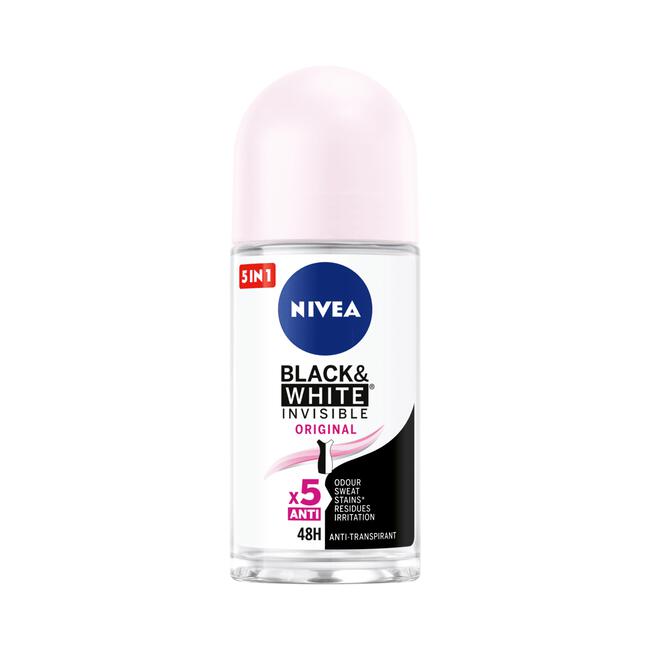 NIVEA Black & White Invisible Original Deodorant Roller 50 ML
