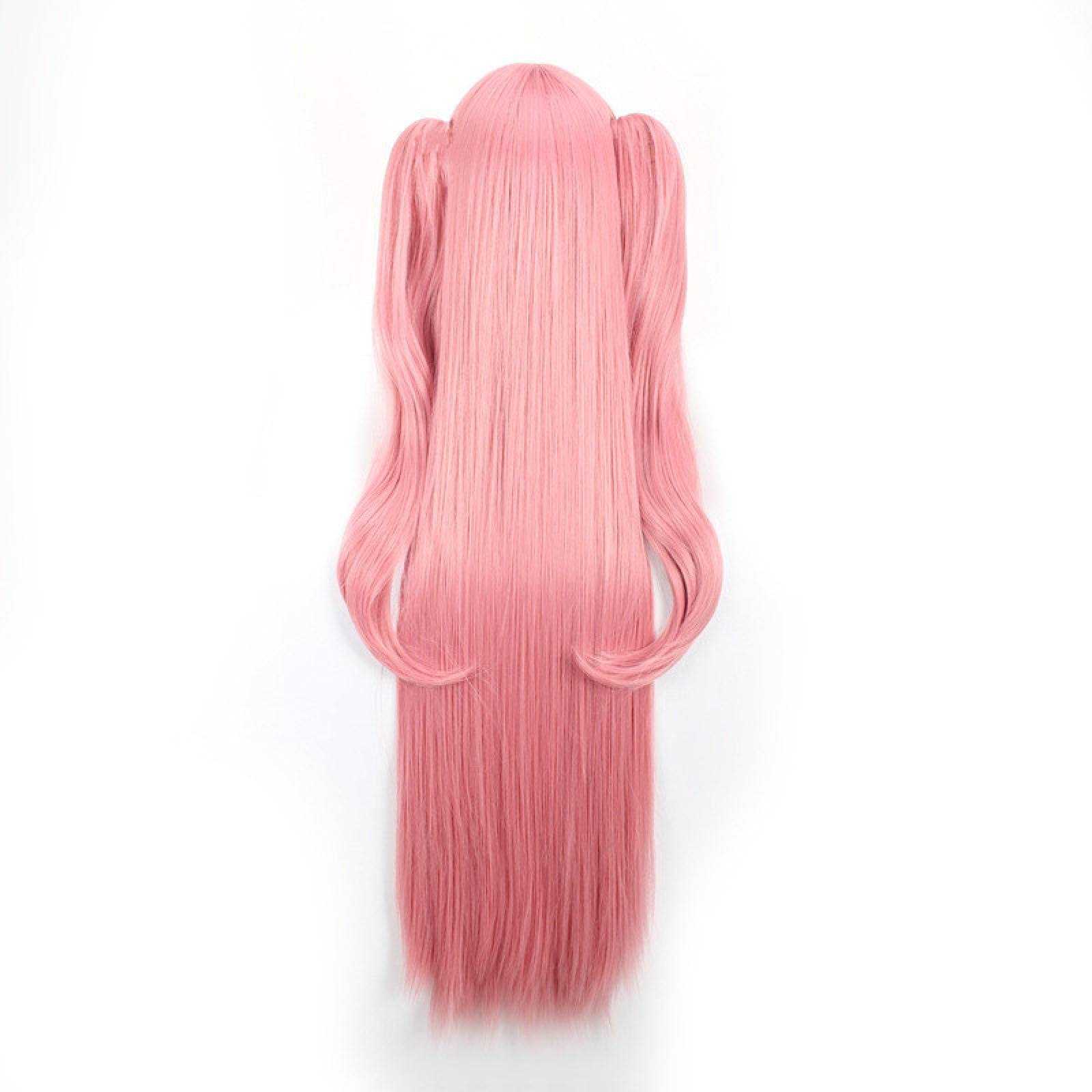 (85cm) Anime Cosplay Perücke mit Zöpfe Krul Tepes Fasnacht Kostüm Zubehör Motto Party / Halloween Accessoire inkl. Haarnetz - Pink