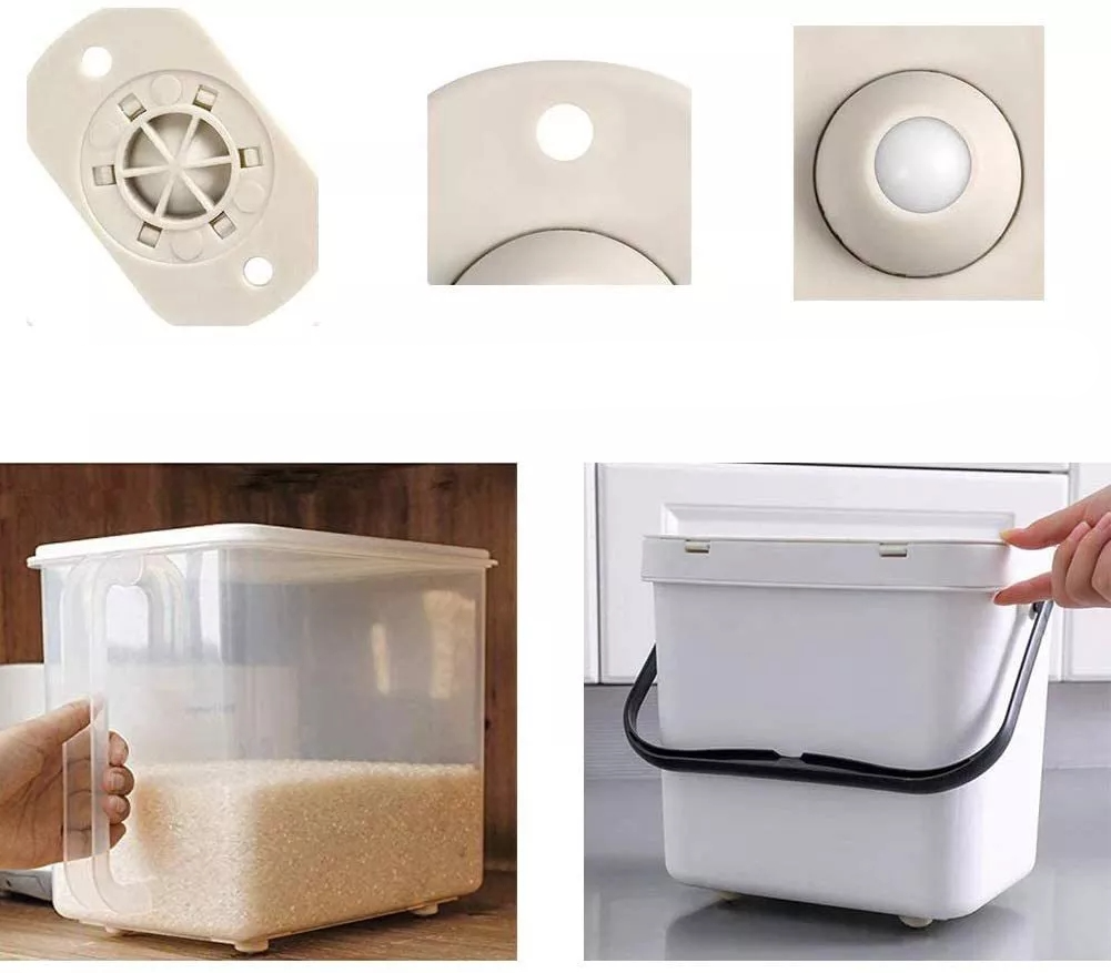 (4er Set) Kugelrollen 360° Grad Möbel Räder Boden Schutz mit Klebepads - Weiss