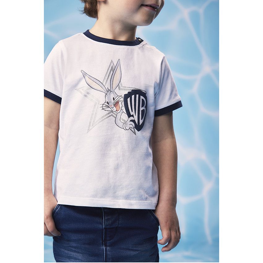 T-shirt manches courtes Bugs Bunny Warner pour bébé garçon - Blanc