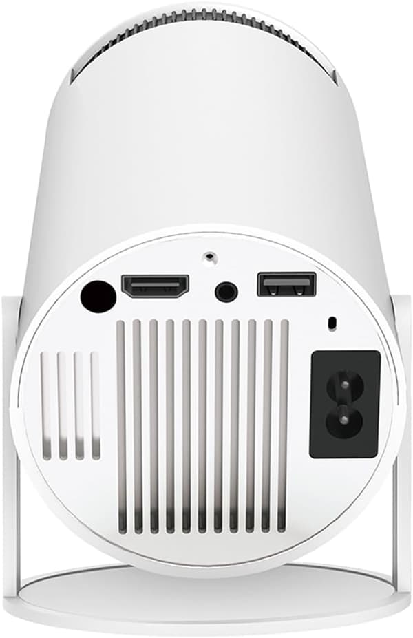 NÖRDIC Mini Portable Projector – 720p HD-støtte, Android 11, WiFi 6, BT 5.0, 180° rotasjon, hjemmekinoprojektor