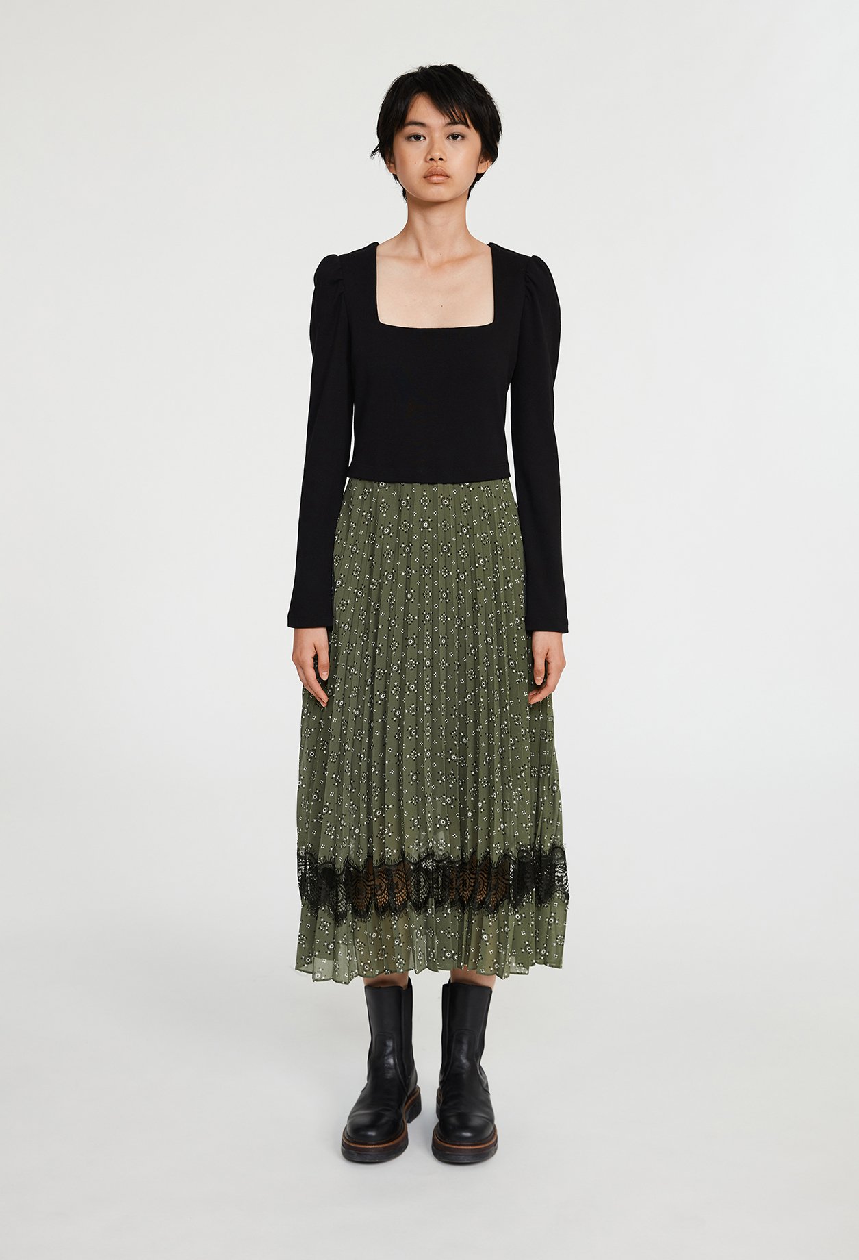 Robe longue bimati&egrave;re imprimee