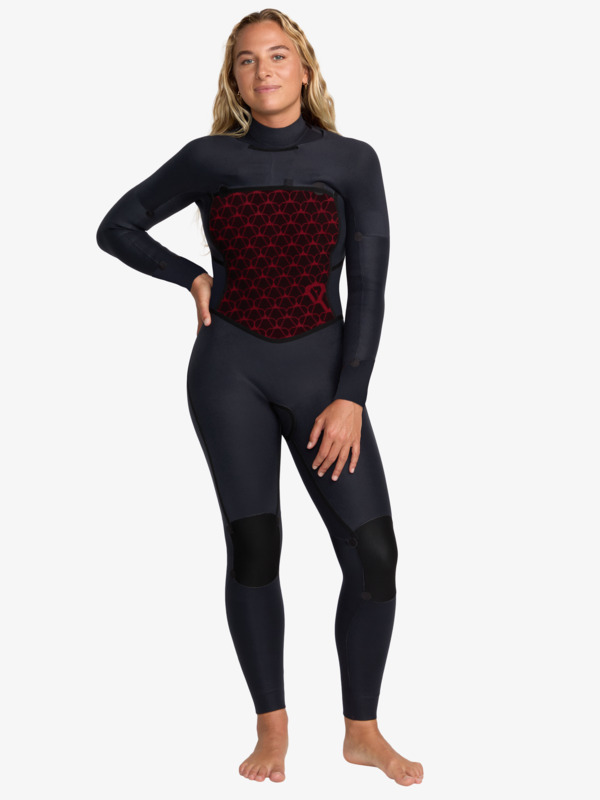 4/3 Swell Natural Combinaison de surf zip poitrine Violet Femme