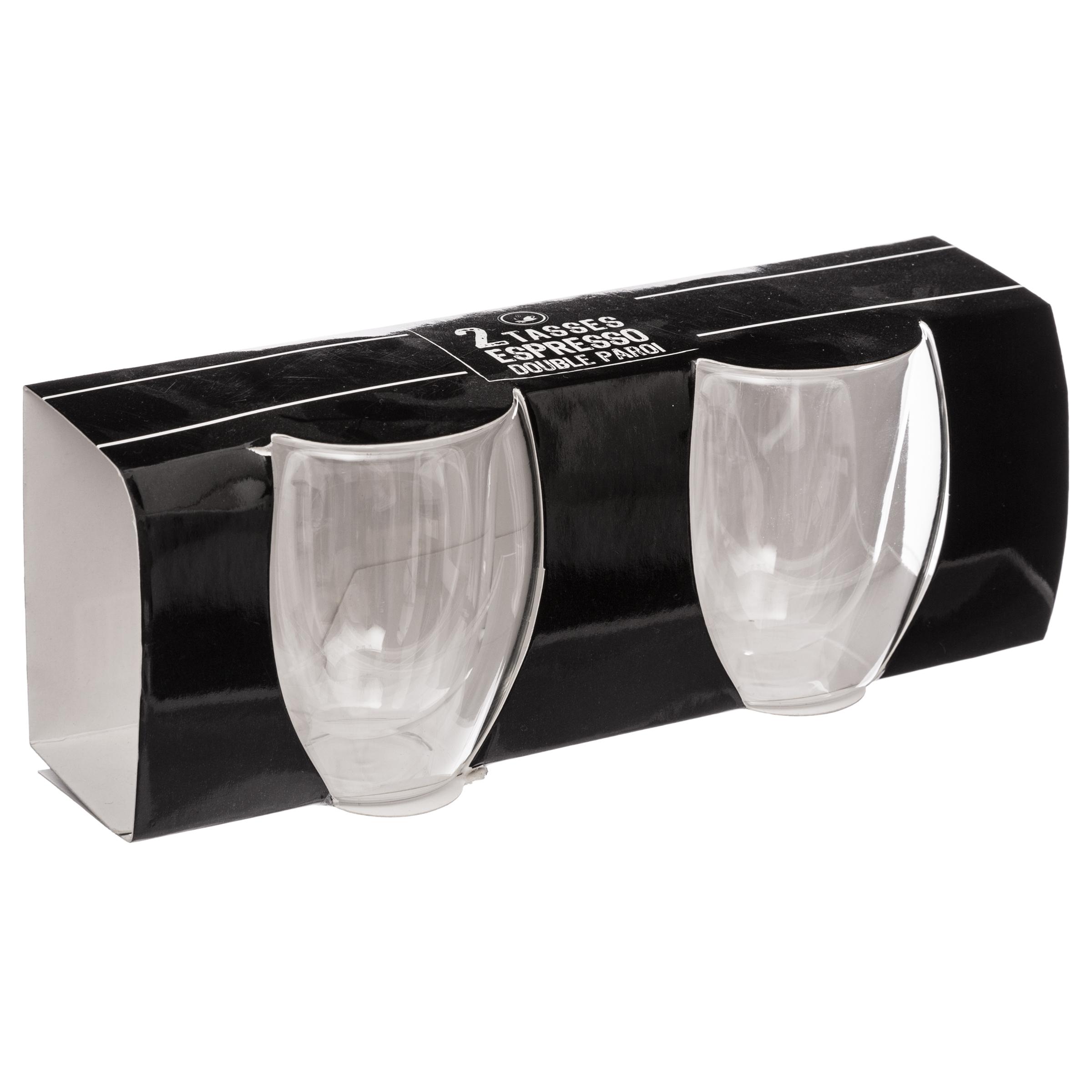 TASSE ESPRESSO DOUBLE PAROI X2 PIECES CLEA 8CL