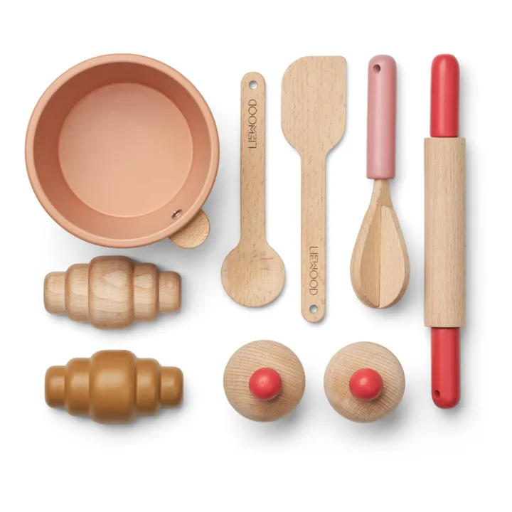 Liewood Set pour cuisiner Lisbeth en bois | Rose