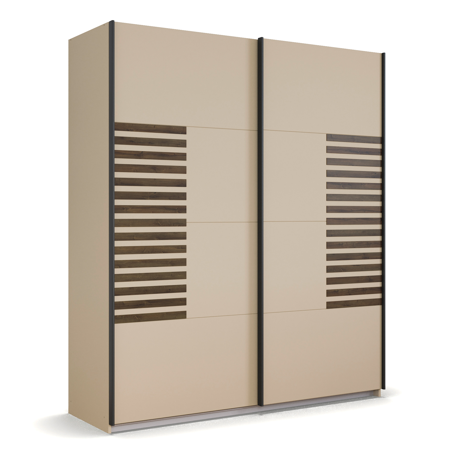 Schwebetürenschrank - champagner-Atlantic Oak - 181 cm