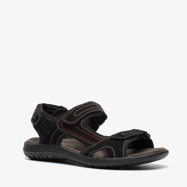 Mountain Peak leren heren sandalen zwart