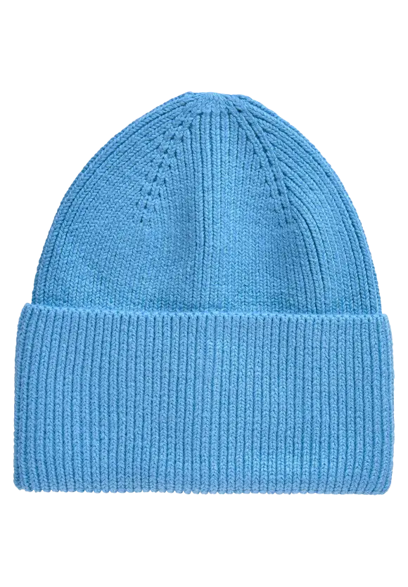 Moderner Strick Beanie - gentle blue