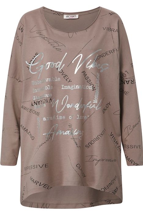 T-Shirt, Writing-Print, Rundhals, Langarm