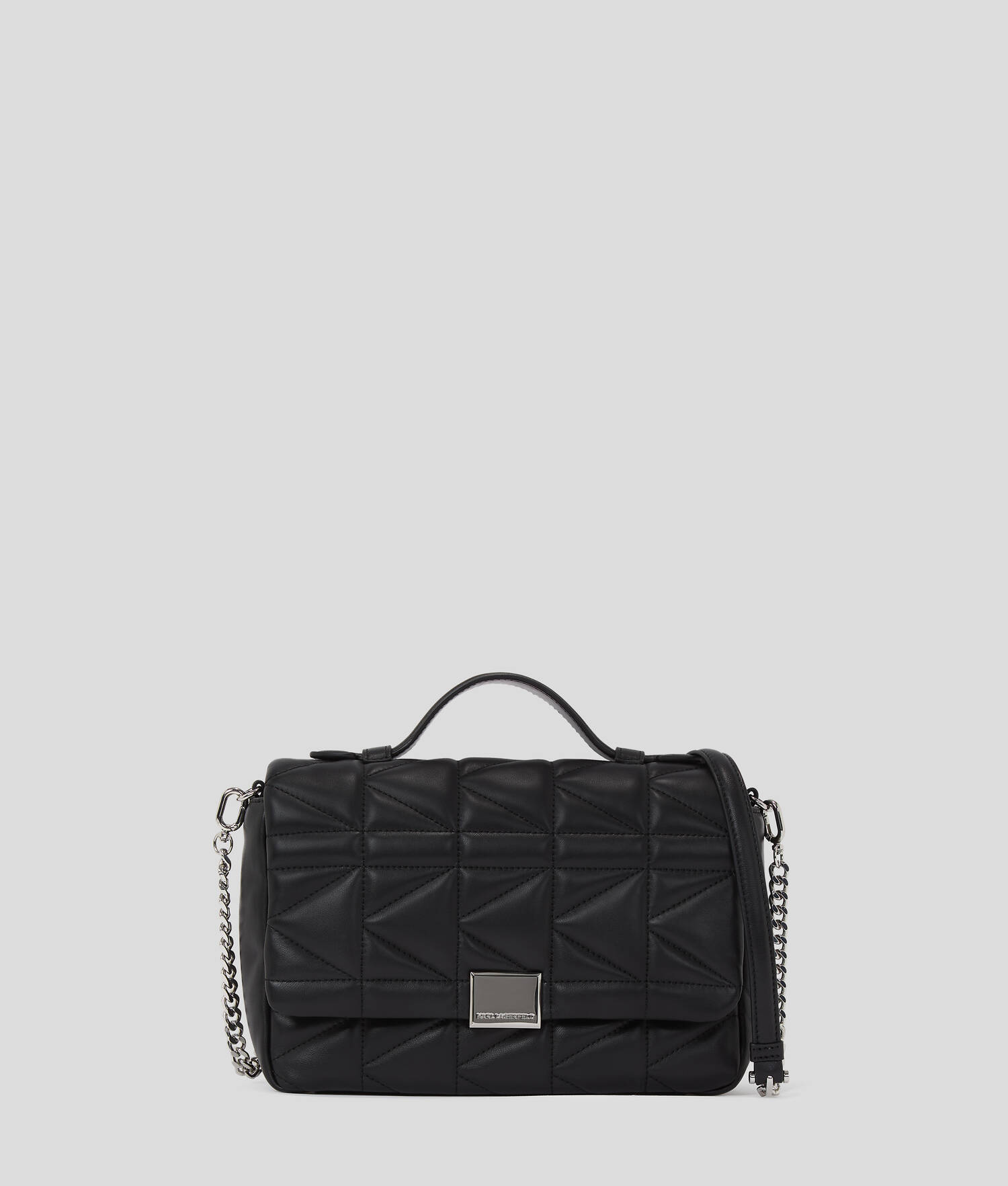 SAC BANDOULIÈRE AVEC ANSE SUPÉRIEURE K/KUILT - Noir-Nickel
