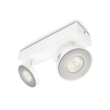 Philips duospot Clockwork wit - Incl 2X LED 4W dimbaar