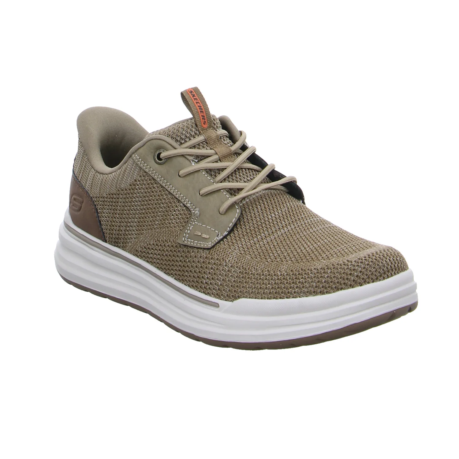 SKECHERS Halbschuhe Sneaker Stoff Taupe Synthetik