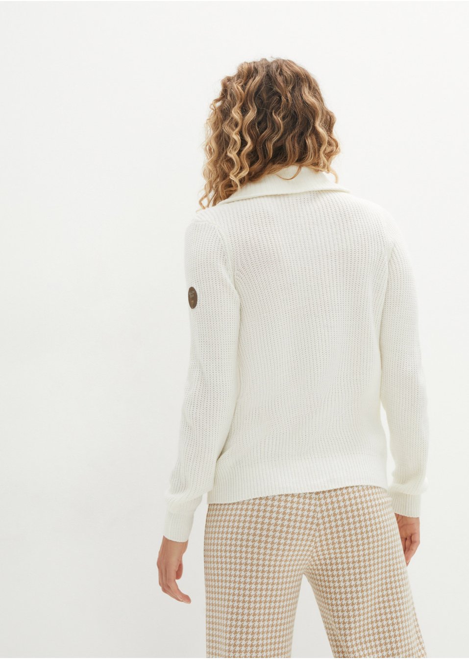 Pull camionneur en maille avec col 2 en 1