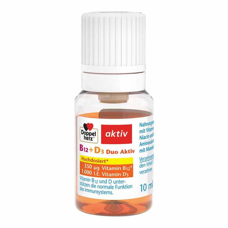 Doppelherz B12 + D3 Duo Aktiv Trinkampullen, 8 St