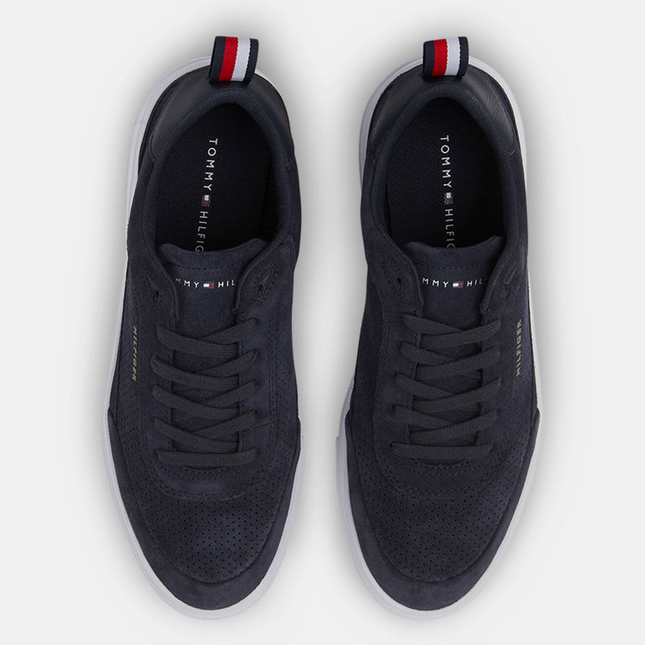 Tommy Hilfiger Baskets en Velours de cuir modern perf bleu marine